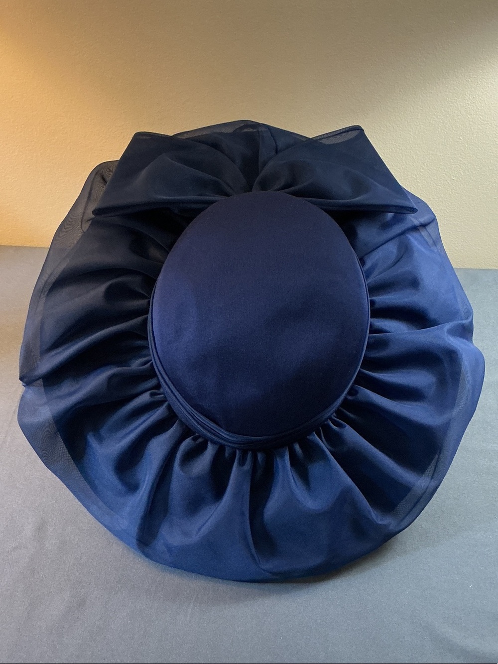 Made in Britain Navy Formal Hat Wide Brim Bow Royal Style